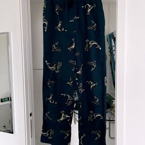 Aqua Colored Fleece Mens PJS